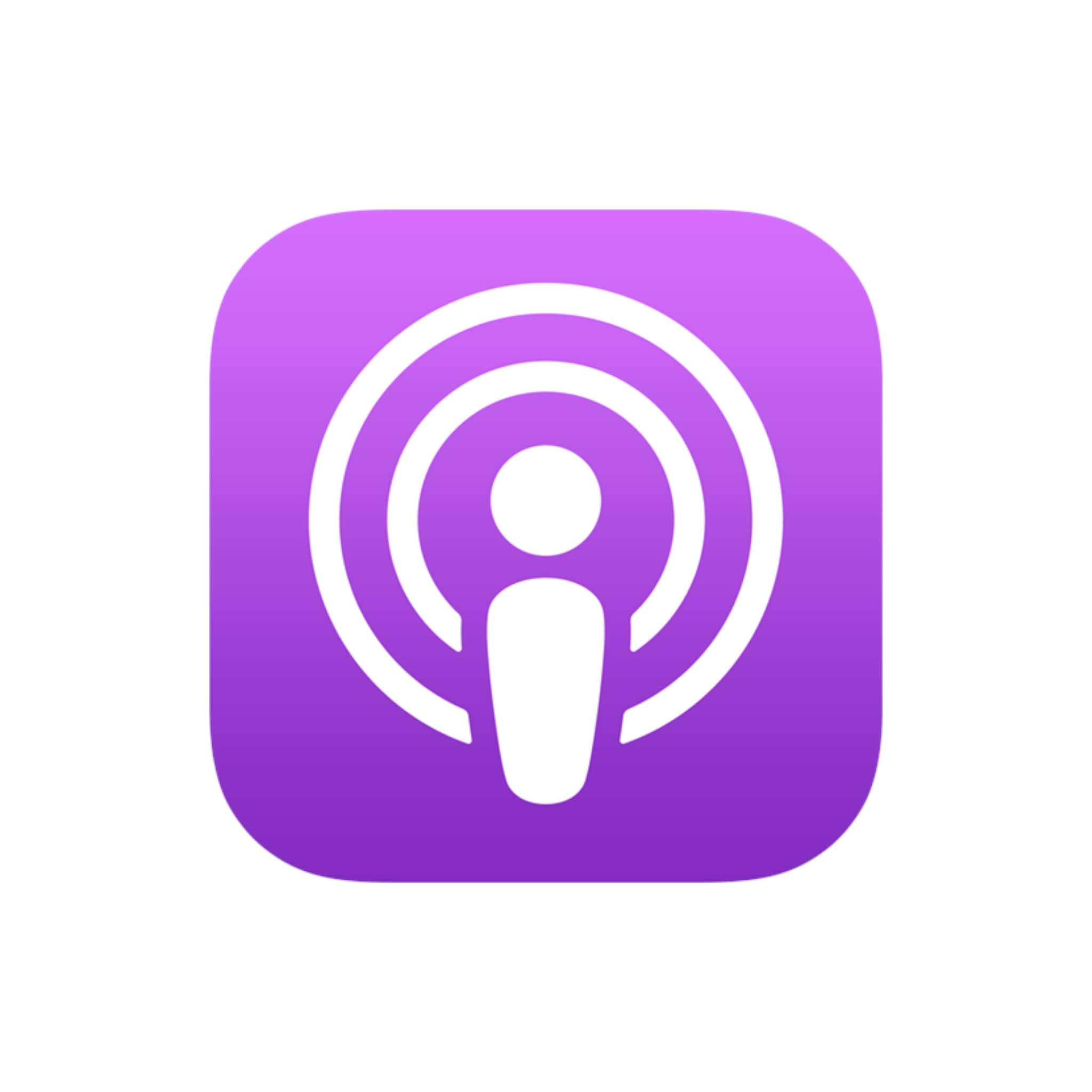 Apple Podcast logo in purple